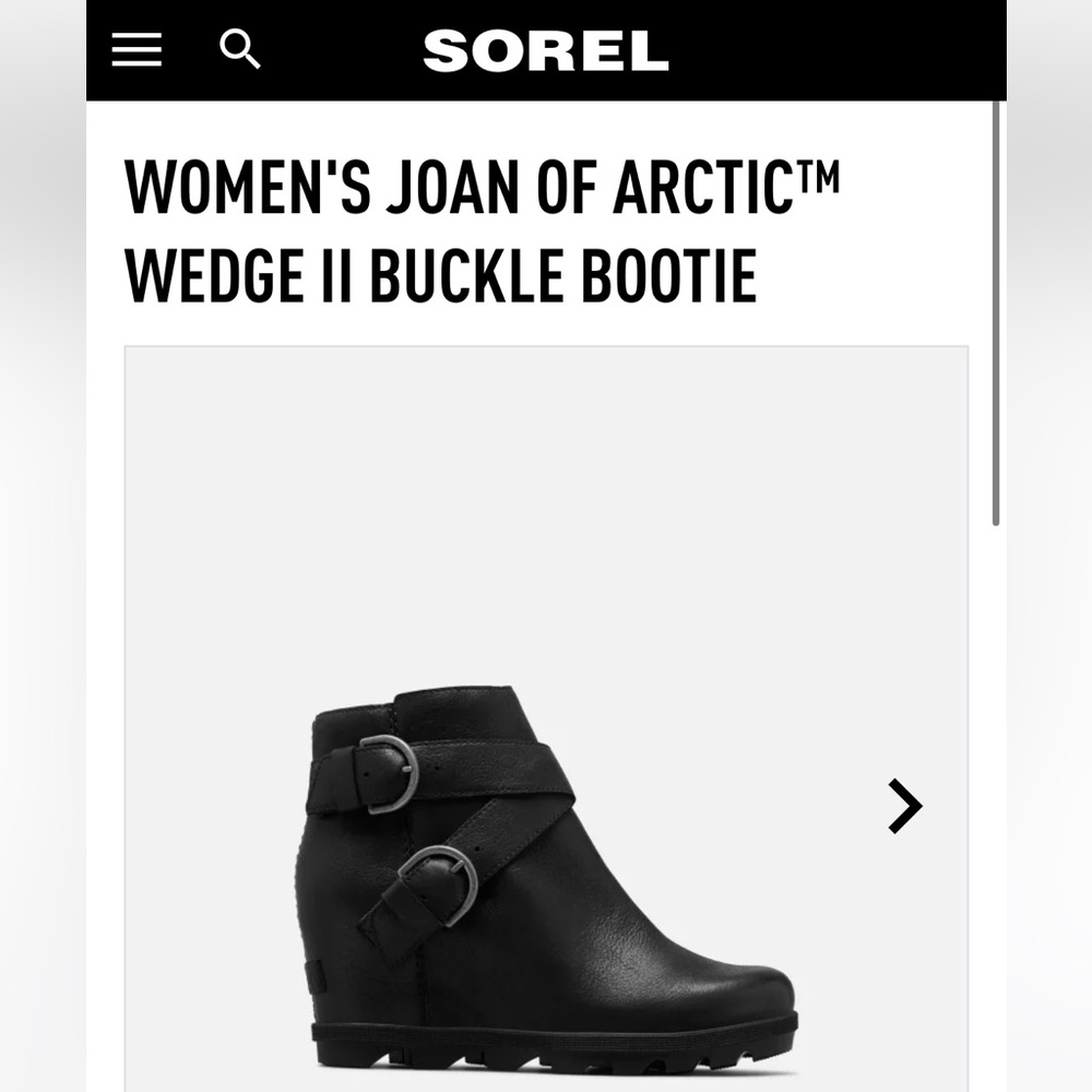 SOREL WOMEN'S JOAN OF ARCTIC™ WEDGE II BUCKLE BOOTIE size 7